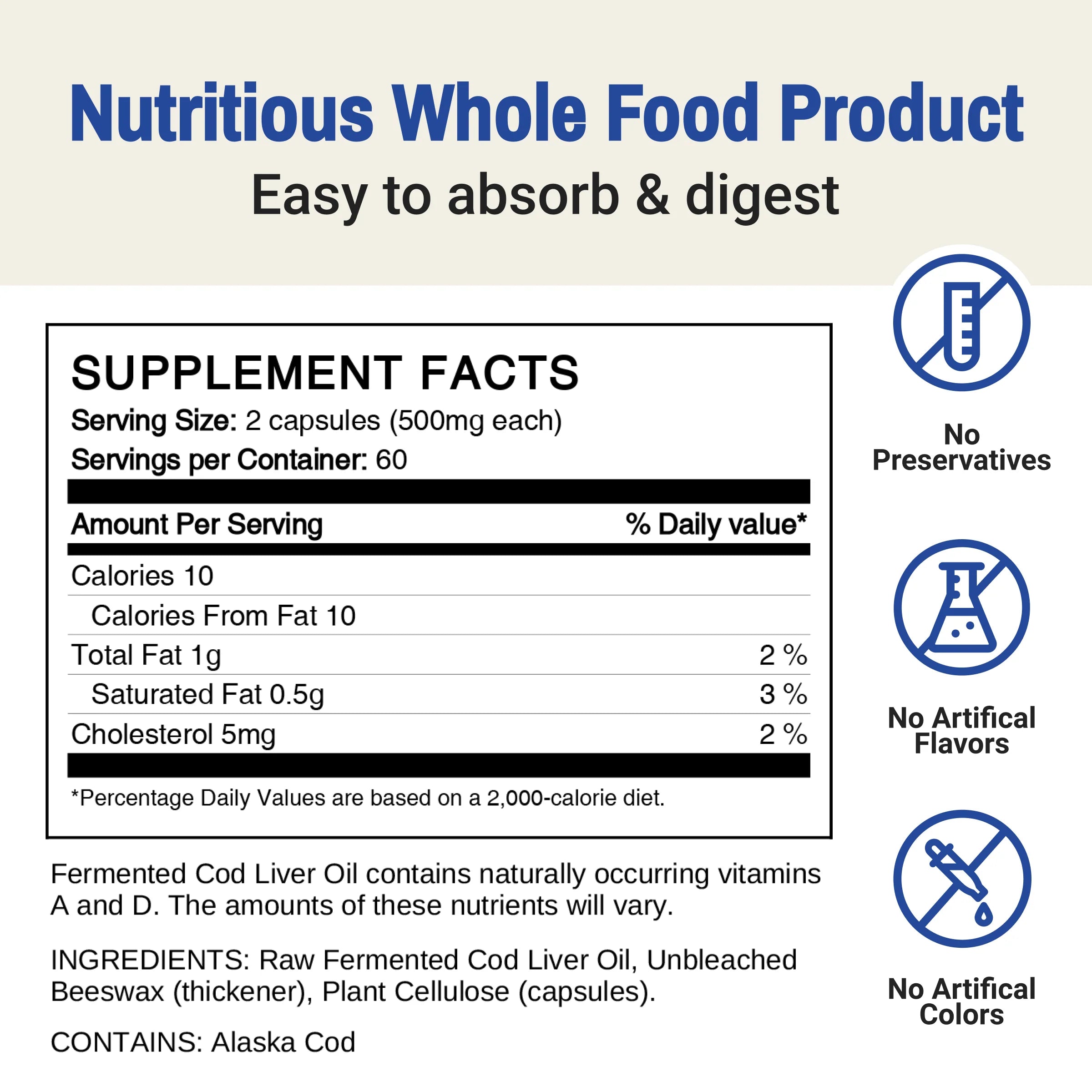 Fermented Cod Liver Oil - capsules