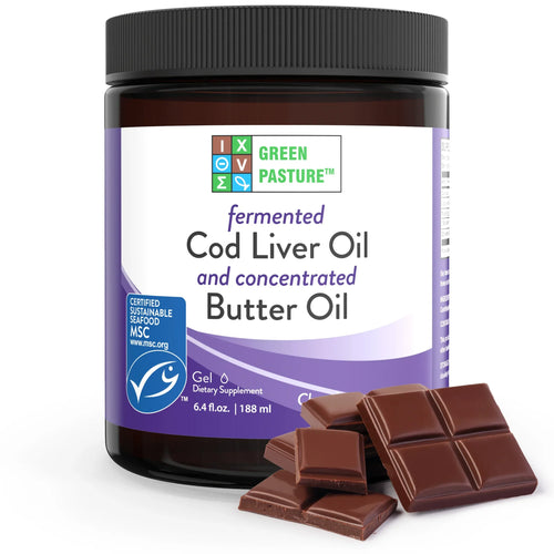 Fermented Cod Liver Oil / Butter Oil Blend - Gel - Chocolate - 180 ml