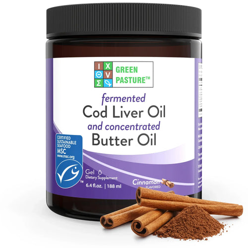 Fermented Cod Liver Oil / Butter Oil Blend Gel - Cinnamon - 188 ml