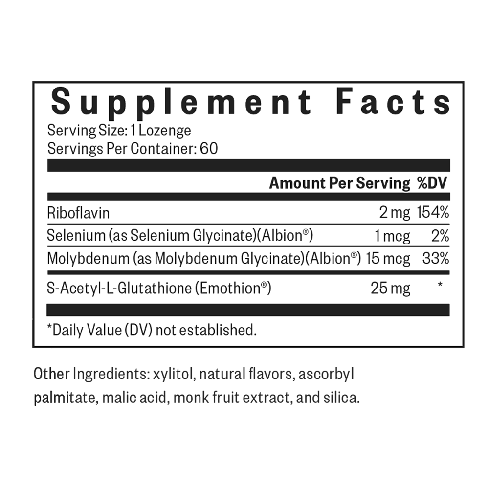 Glutathione with Cofactors - 60 zuigtabletten
