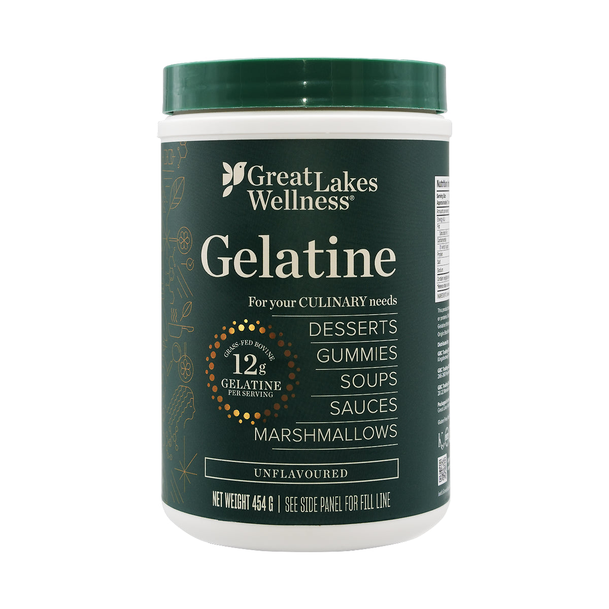 Gelatin - Grass-Fed Beef Gelatin - 454 grams
