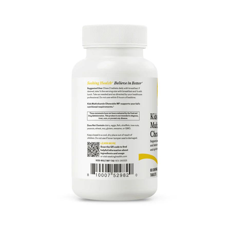 Kids Multivitamine Methyl-Vrij - 60 kauwtabletten van Seeking Health