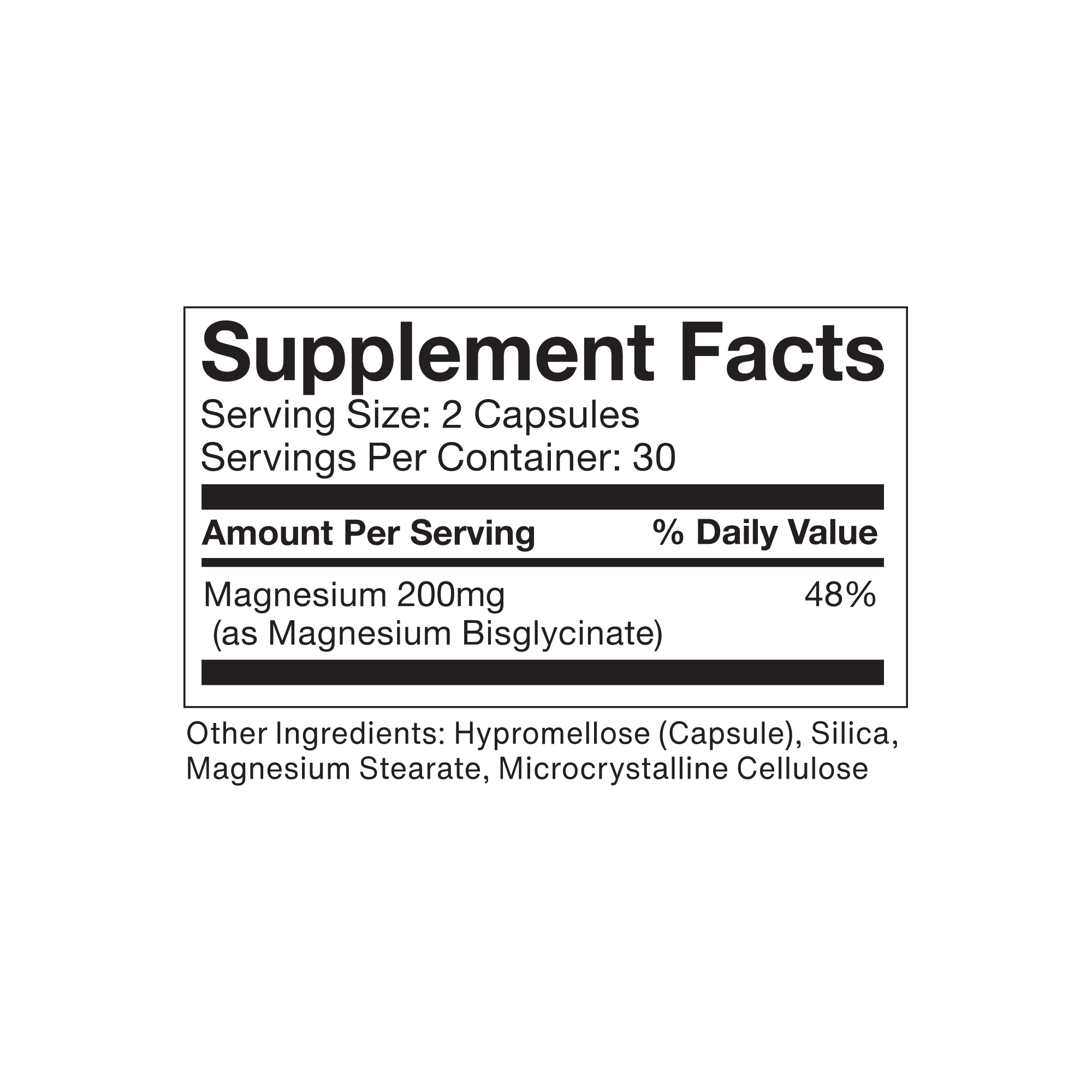Magnesium bisglycinate - 30 capsules