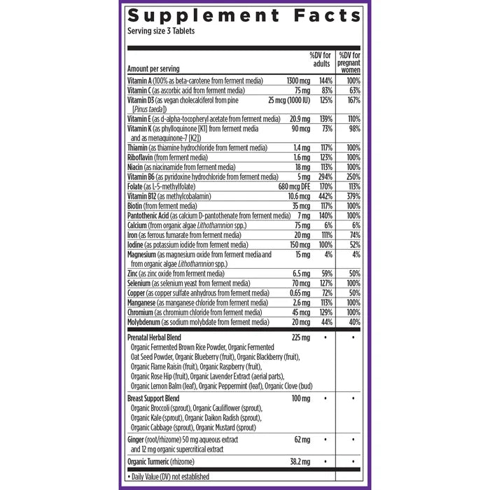 Advanced Perfect Prenatal Multivitamin - 96 tablets