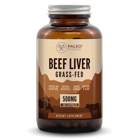Beef liver capsules from grass-fed cattle - pack of 180 capsules