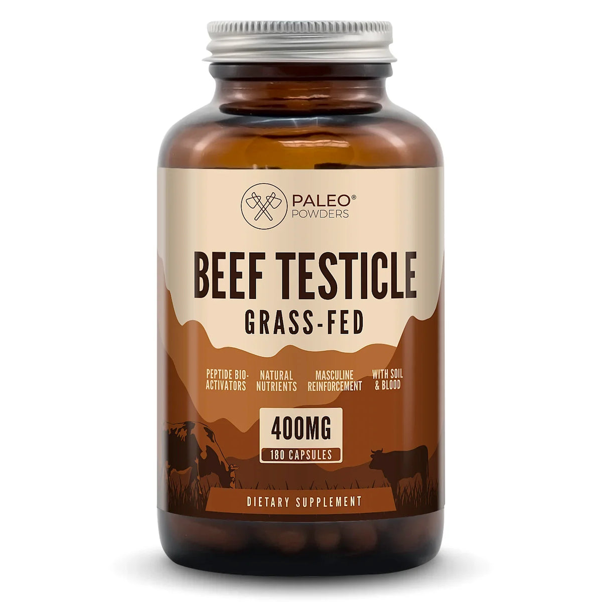 Beef testicle capsules from grass-fed cattle – pack of 180 capsules