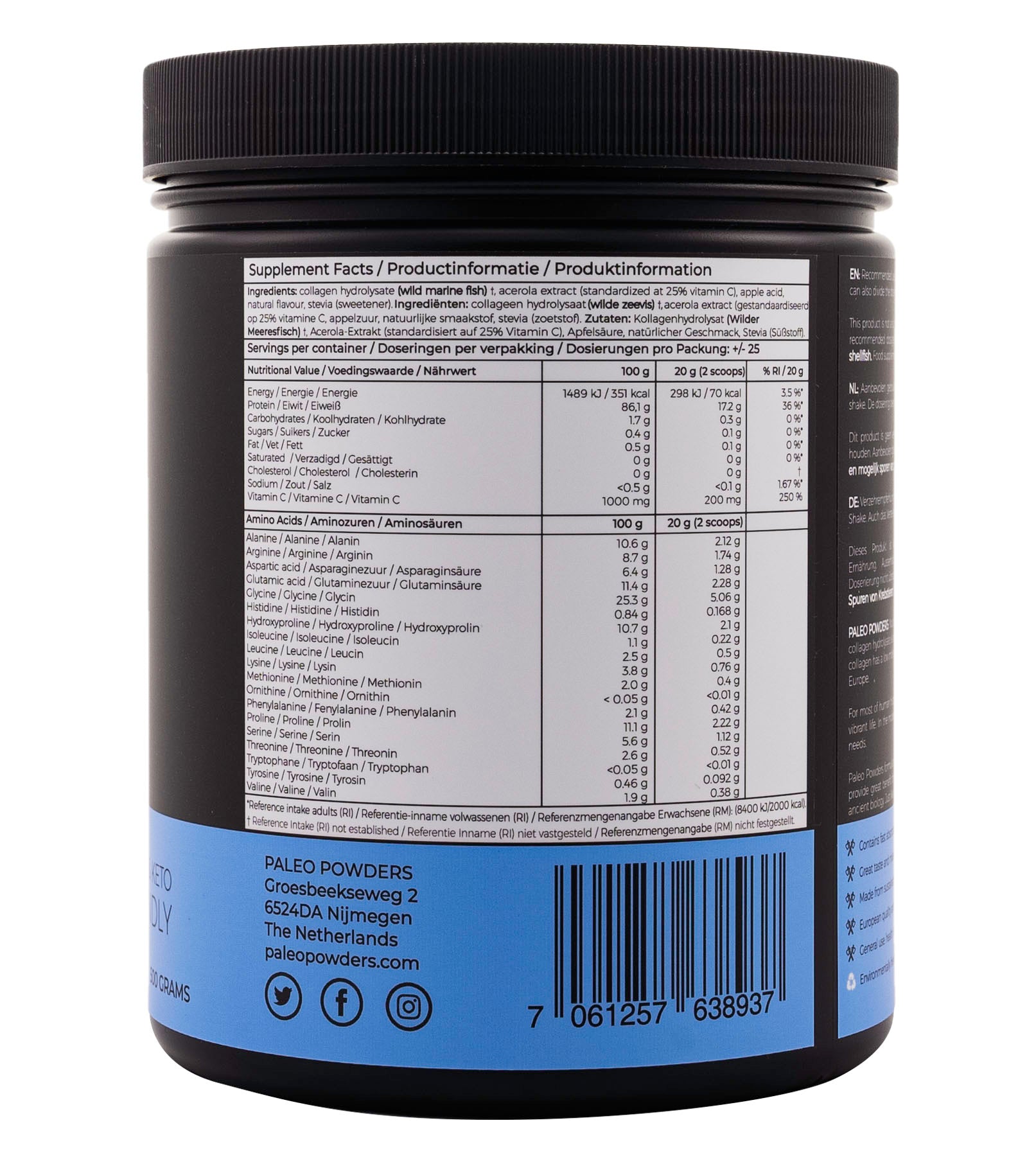 Collagen Hydrolysate - Wild Caught Fish - Strawberry - 500 grams