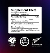 MitoQ met mitoquinol mesylaat supplement in verpakking