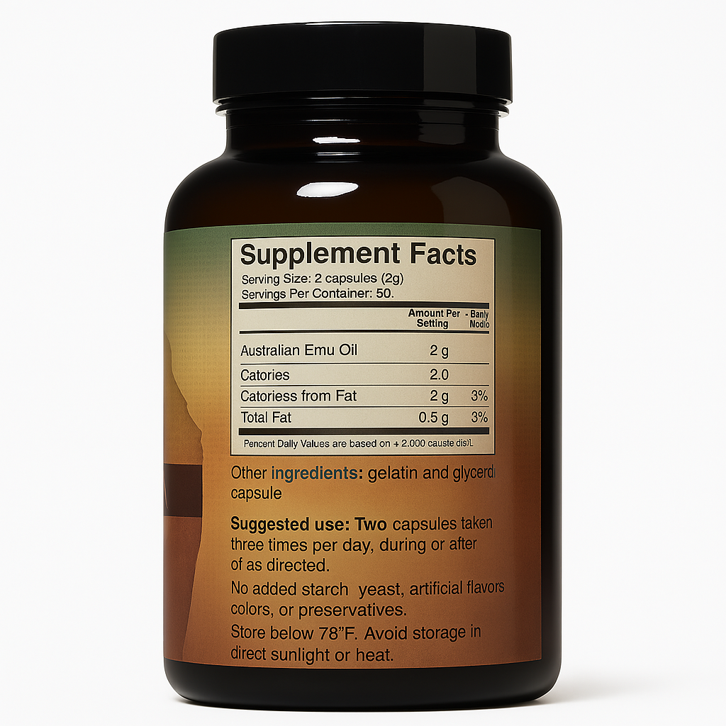 Emu Oil  - 100 Capsules 