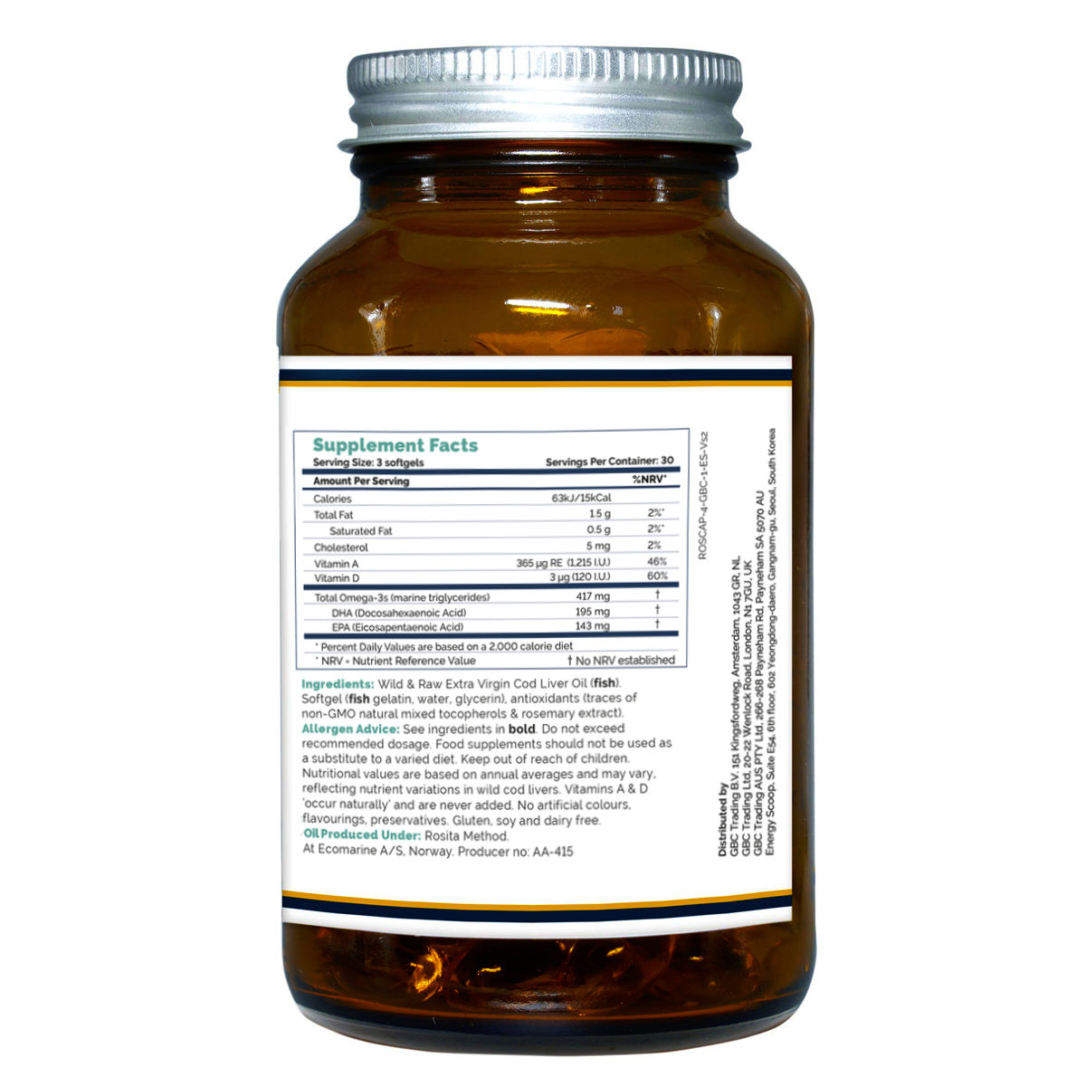 Extra Virgin Cod Liver Oil - 90 softgels
