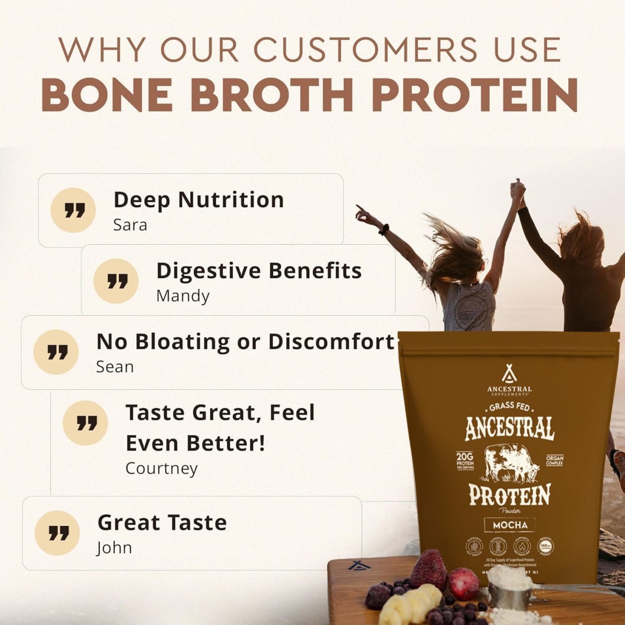 Ancestral Protein Powder - Grass-Fed - Mocha - 787 gram