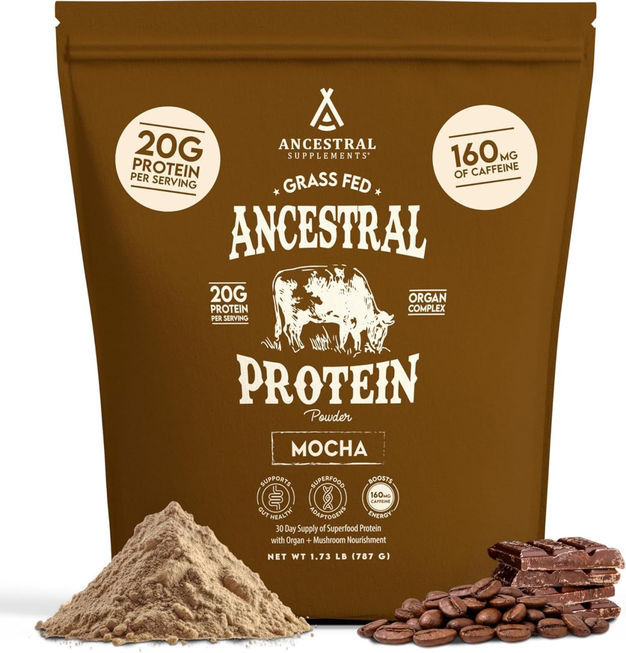Ancestral Protein Powder - Grass-Fed - Mocha - 787 gram