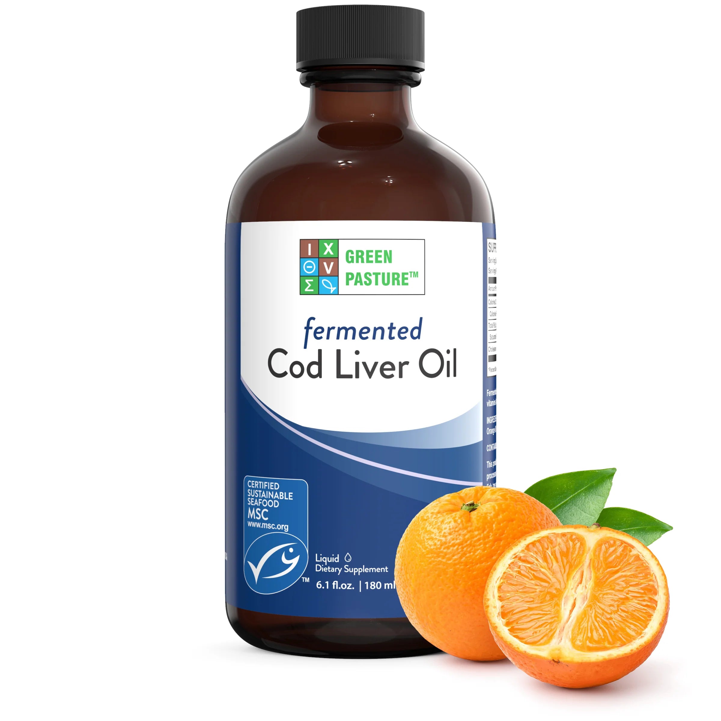  Liquid Fermented Cod Liver Oil - Oslo Orange