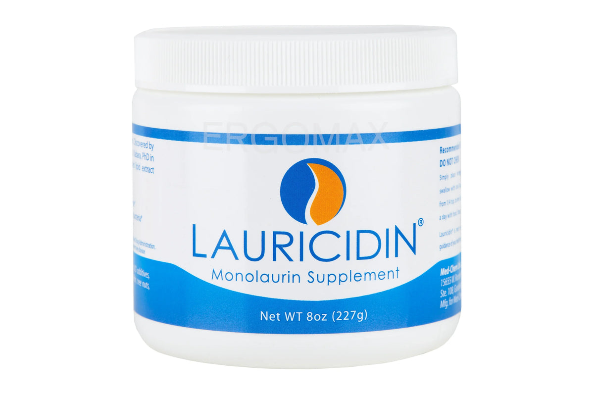 Lauricidin monolaurin supplement in its packaging