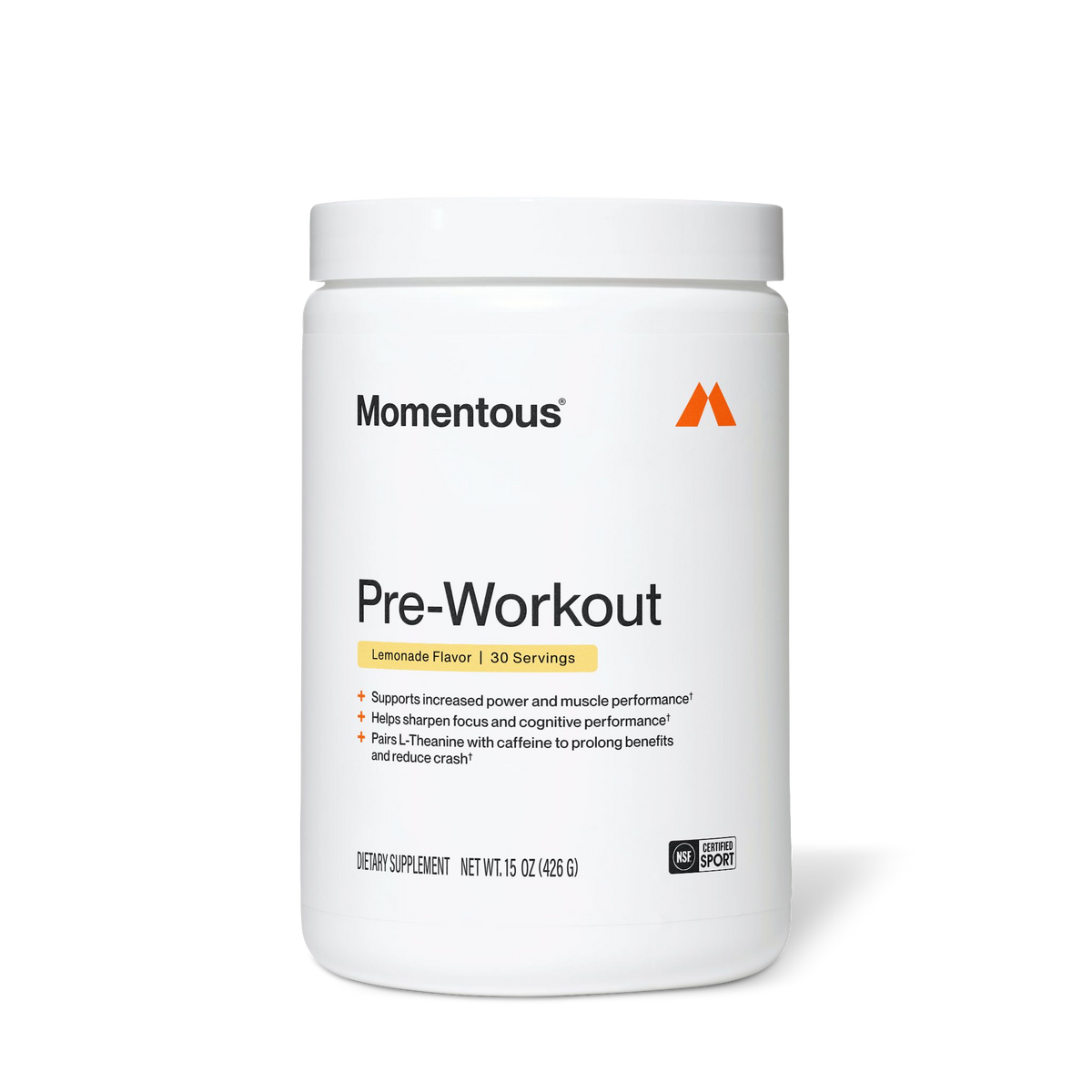 Momentous Pre-Workout - Lemonade - 426 g