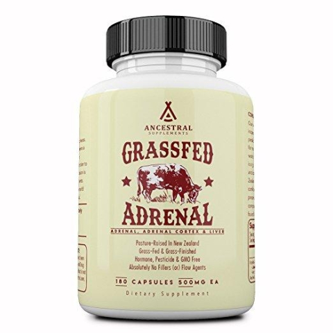 Ancestral Supplements - Grassfed Adrenal with liver - 180 capsules 