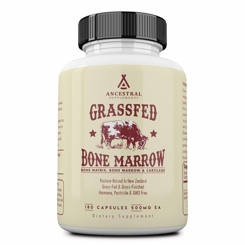  Ancestral Supplements - Grassfed Bovine Bone Marrow - 180 capsules 