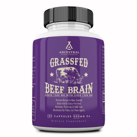 Ancestral Supplements - Grassfed Bovine Brain - 180 capsule