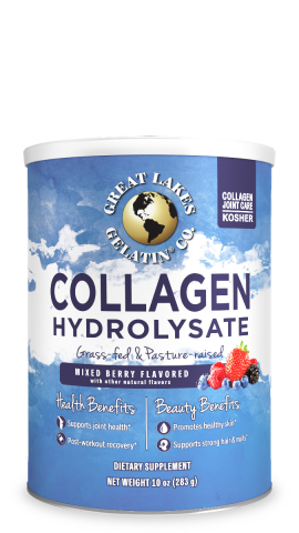 Gelatin (grass-fed) - Collagen Hydrolysate - mixed berry flavored