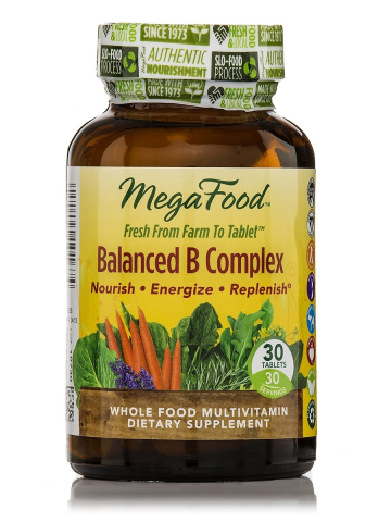 MegaFood - Balanced B Complex - 30 Vegetarian Tablets
