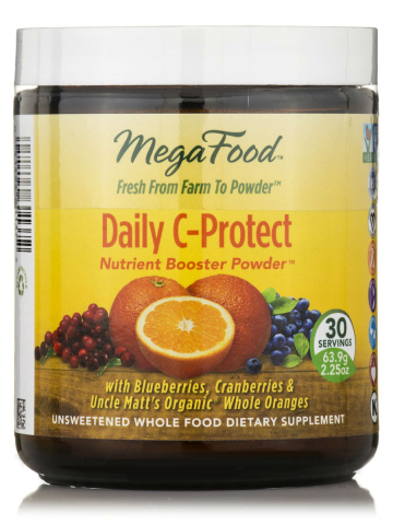 MegaFood - Daily C-Protect Nutrient Booster Powder - 2.25 oz. Natural Vitamin C Powder Formula - 64 gram