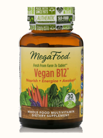 MegaFood - Vitamin B12 - Vegan - 30 tablets