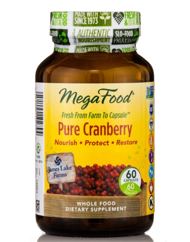 MegaFood - Pure Cranberry - 60 vegetarian capsules